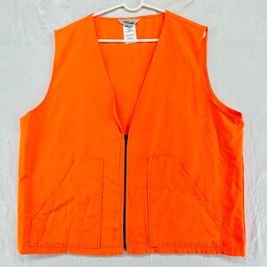 WALLS Blaze Orange Hunting Vest Men’s Large zipper works made in USA